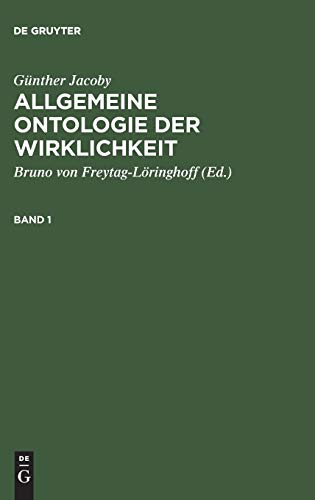 9783484701519: Allgemeine Ontologie der Wirklichkeit, Band 1, Allgemeine Ontologie der Wirklichkeit Band 1