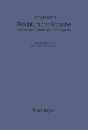 Stock image for Reichtum der Sprache : Studien zur Germanistik und Linguistik for sale by Buchpark