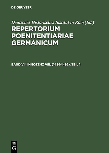 9783484801691: Innozenz VIII. (1484-1492) (Repertorium Poenitentiariae Germanicum) (Latin Edition)