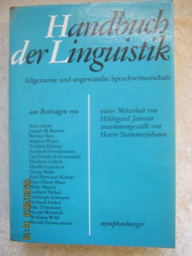 9783485035415: Handbuch der Linguistik: Allg. u. angewandte Sprachwiss (German Edition)