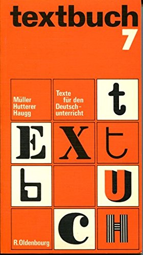 Imagen de archivo de Textbuch: Texte fr den Deutschunterricht/7. Jahrgangsstufe a la venta por Gabis Bcherlager