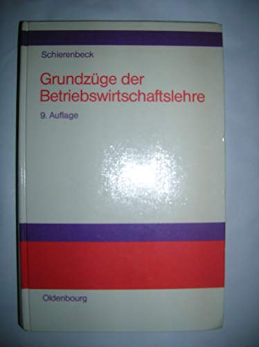 Beispielbild fr Grundzge der Betriebswirtschaftslehre zum Verkauf von Bernhard Kiewel Rare Books