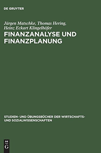 Finanzanalyse und Finanzplanung. Studien- und Übungsbücher der Wirtschafts- und Sozialwissenschaften