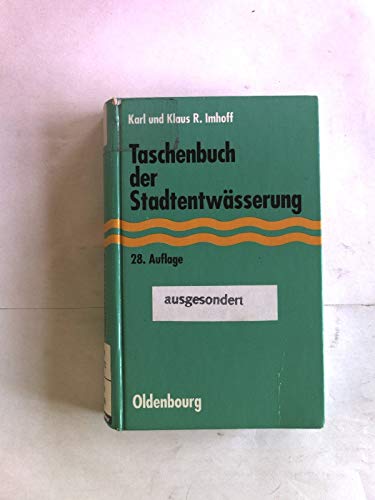 Stock image for Taschenbuch der Stadtentwsserung for sale by Antiquariat Bookfarm