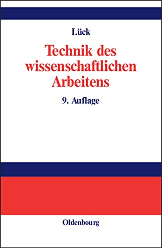 9783486274288: Technik des wissenschaftlichen Arbeitens