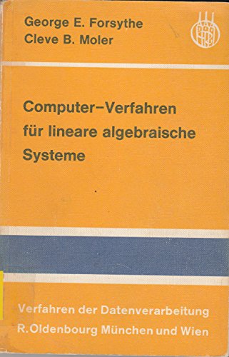 Stock image for Computer-Verfahren fr lineare algebraische Systeme for sale by medimops