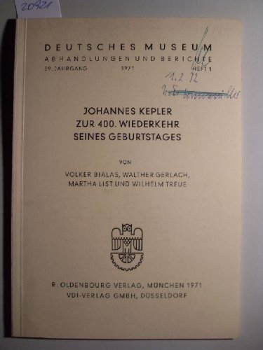 Beispielbild fr Johannes Kepler zur 400. Wiederkehr seines Geburtstages. zum Verkauf von Ottmar Mller