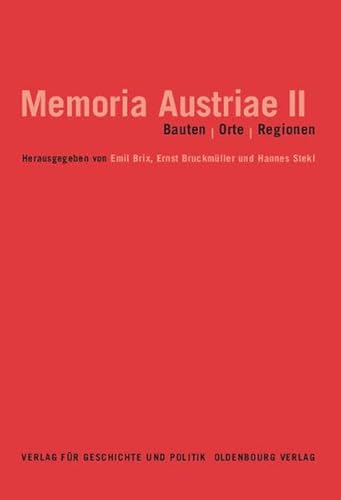 Beispielbild fr Brix, Emil; Bruckmller, Ernst; Stekl, Hannes: Memoria Austriae II / Bauten - Orte - Regionen Memoria Austriae 2 [Gebundene Ausgabe] von Emil Brix Ernst Bruckmller Hannes Stekl Was macht die sterreicher zu sterreichern? Gesellschaften haben Gedchtnisse, sie formen ber Generationen Bilder von Orten und Figuren der Geschichte und tragen sie mit sich. Die "Memoria Austriae" untersuchen die Relevanz von "Erinnerungsorten" sterreichs. Sie sind eine Geschichte "kulturellen Gedchtnisses" im Sinn von Maurice Halbwachs, Jan und Aleida Assmann, Pierre Nora. Insgesamt erscheinen drei Bnde. hnliche Untersuchungen existieren fr Deutschland, Frankreich, Italien, Dnemark. zum Verkauf von BUCHSERVICE / ANTIQUARIAT Lars Lutzer