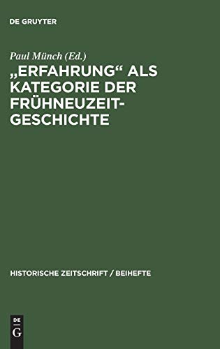 Stock image for Erfahrung" als Kategorie der Frhneuzeitgeschichte for sale by medimops