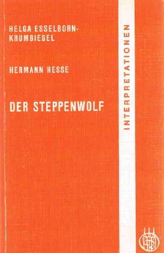 Beispielbild fr Hermann Hesse, Der Steppenwolf zum Verkauf von Versandantiquariat Felix Mcke