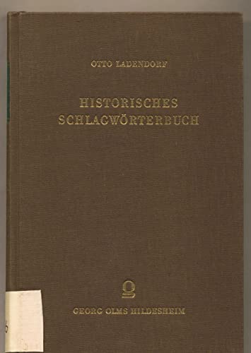 9783487018874: Historisches Schlagwrterbuch.