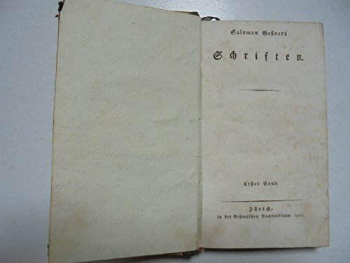 Schriften. (9783487060057) by Salomon Gessner