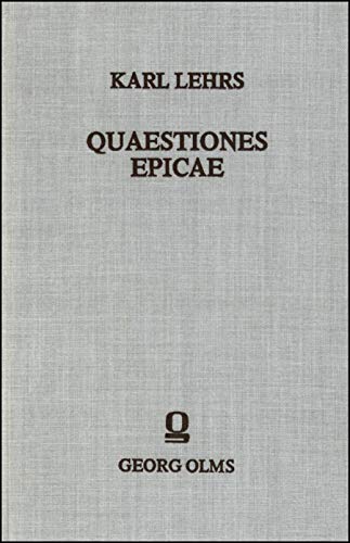 Beispielbild fr Quaestiones epicae. zum Verkauf von SKULIMA Wiss. Versandbuchhandlung