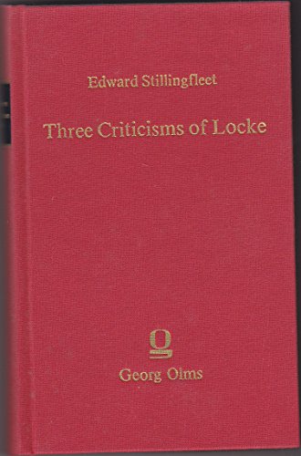 Beispielbild fr Three Criticisms of Locke. zum Verkauf von Antiquariat Rainer Schlicht