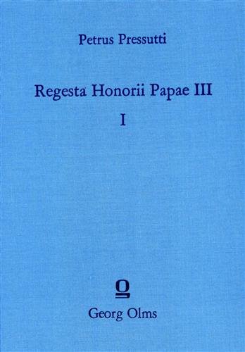 9783487065304: Regesta Honorii Papae III.