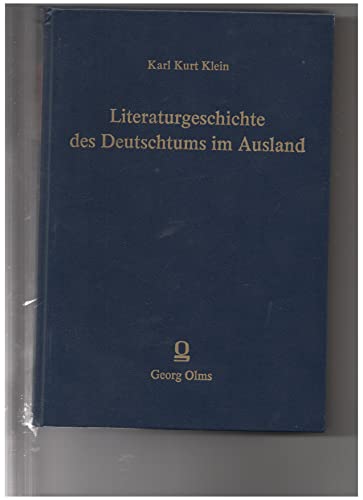 9783487067131: Literaturgeschichte des Deutschtums im Ausland (German Edition)