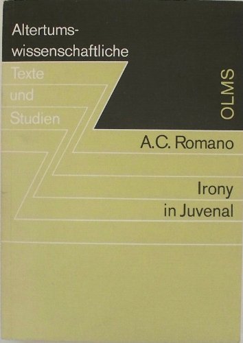 9783487068923: Irony in Juvenal