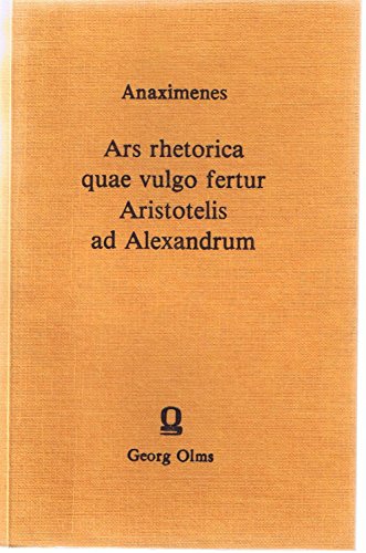 Beispielbild fr Ars Rhetorica quae vulgo fertur Aristotelis ad Alexandrum. zum Verkauf von SKULIMA Wiss. Versandbuchhandlung