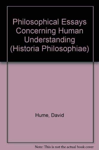 9783487077093: Philosophical Essays Concerning Human Understanding (Historia Philosophiae)