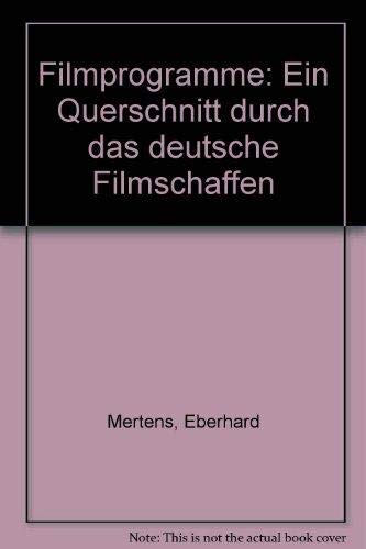 Beispielbild fr Filmprogramme - Ein Querschnitt durch das deutsche Filmschaffen Bd. 1. 1930 - 1939 zum Verkauf von Versandantiquariat Gebraucht und Selten