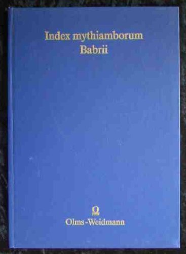 Beispielbild fr Index mythiamborum Babrii. zum Verkauf von SKULIMA Wiss. Versandbuchhandlung
