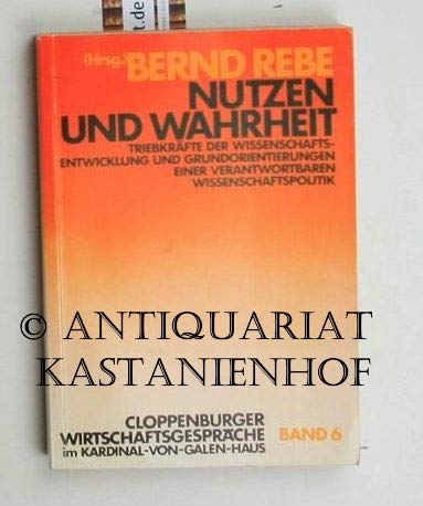 Beispielbild fr Nutzen und Wahrheit. zum Verkauf von SKULIMA Wiss. Versandbuchhandlung