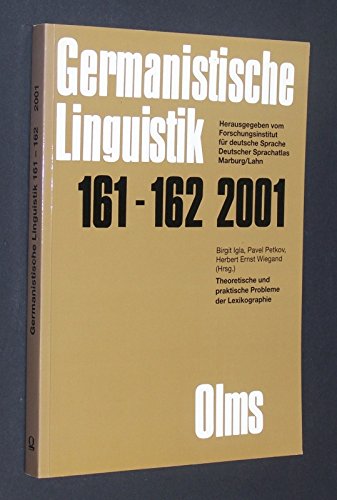 9783487114293: Theoretische und praktische Probleme der Lexikographie: 1. Internationales Kolloquium zur Wrterbuchforschung am Institut Germanicum der St. Kliment ... bis 8. Juli 2000 (Germanistische Linguistik)