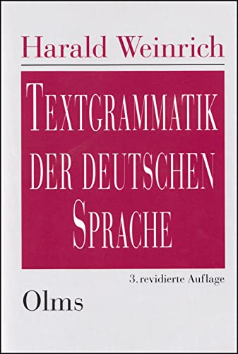 9783487117416: Textgrammatik der deutschen Sprache