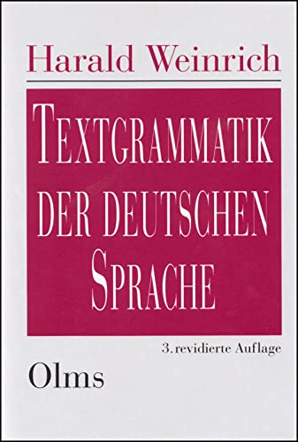 9783487117416: Textgrammatik Der Deutschen Sprache