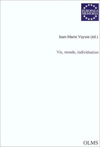 9783487119489: Vie, Monde, Individuation