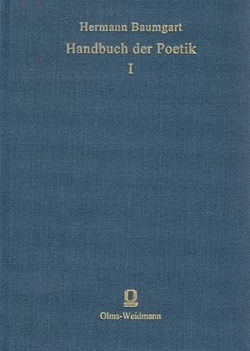 9783487120355: Handbuch der Poetik: Eine kritisch-historische Darstellung der Theorie der Dichtkunst