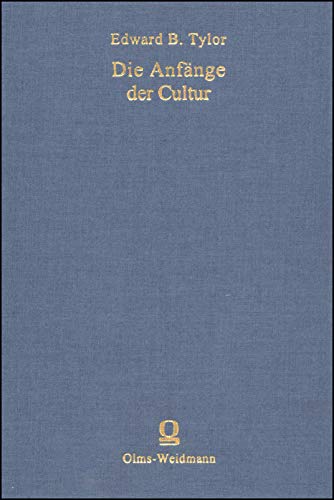 Beispielbild fr Die Anfnge der Cultur. zum Verkauf von SKULIMA Wiss. Versandbuchhandlung