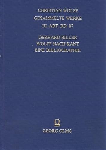 9783487125886: Wolff nach Kant