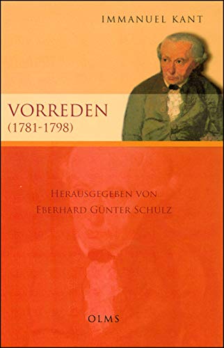 9783487134666: Vorreden (1781-1798)