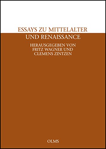 Beispielbild fr Essays zu Mittelalter und Renaissance. zum Verkauf von Bernhard Kiewel Rare Books