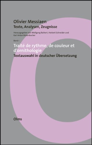 Beispielbild fr Trait de rythme, de couleur et d'ornithologie - Textauswahl in deutscher bersetzung zum Verkauf von medimops