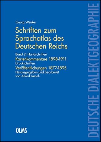 Beispielbild fr Schriften zum Sprachatlas des Deutschen Reichs. Gesamtausgabe. Band 2. zum Verkauf von SKULIMA Wiss. Versandbuchhandlung