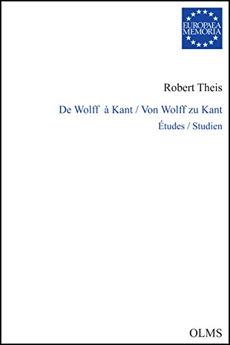 De Wolff à Kant/Von Wolff zu Kant.