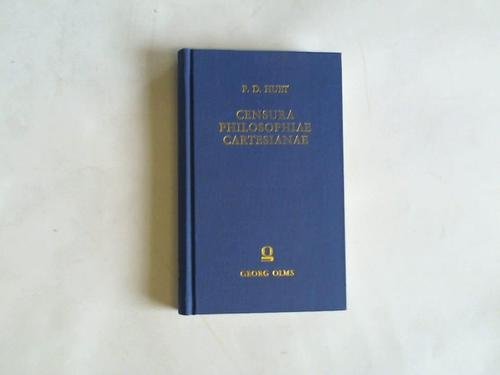 Beispielbild fr Censura philosophiae cartesianae. zum Verkauf von SKULIMA Wiss. Versandbuchhandlung