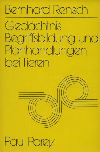 Imagen de archivo de Gedchtnis, Begriffsbildung und Planhandlungen bei Tieren a la venta por medimops