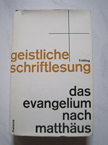 Imagen de archivo de Geistliche Schriftlesung, Bd.1/2, Das Evangelium nach Matthus a la venta por Versandantiquariat Felix Mcke