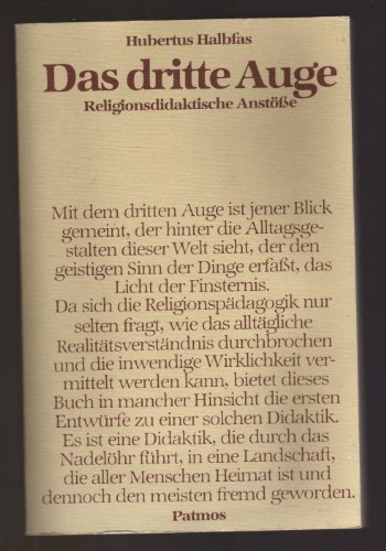 9783491783850: Das dritte Auge: Religionsdidaktische Anste