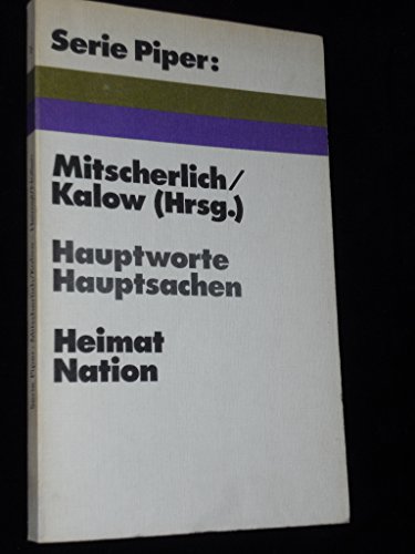 Imagen de archivo de Hauptworte Hauptsachen: Heimat, Nation. Zwei Gesprche a la venta por Kultgut