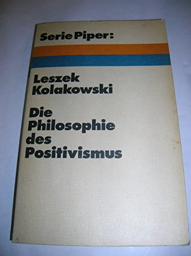 Beispielbild fr Die Philosophie des Positivismus. zum Verkauf von medimops