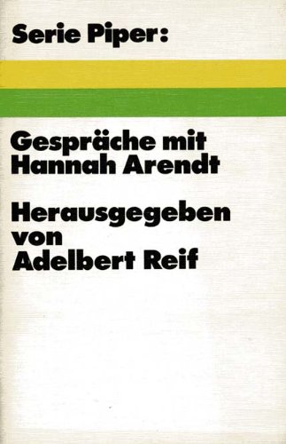 Gespräche mit Hannah Arendt. - Arendt, Hannah