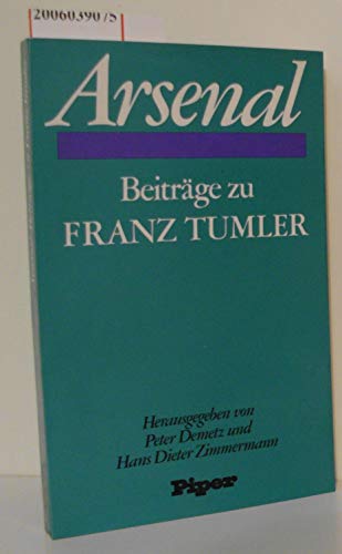 Stock image for Arsenal. Beitrge zu Franz Tumler for sale by medimops