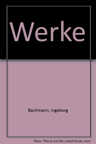 Werke (German Edition) - Bachmann, Ingeborg