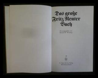 Stock image for Bendt W. Wessling: Das groe Fritz Reuter Buch for sale by Versandantiquariat Felix Mcke