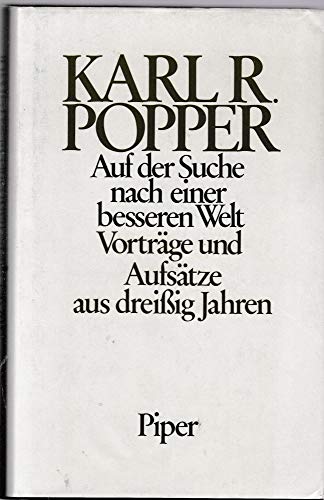 Beispielbild fr Auf der Suche nach einer besseren Welt. Vortrge u. Aufstze aus 30 Jahren, zum Verkauf von modernes antiquariat f. wiss. literatur