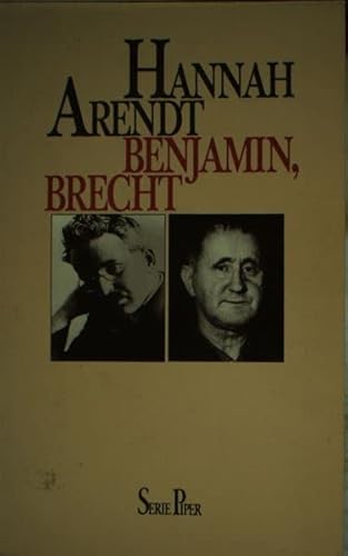 Walter Benjamin. Bertolt Brecht. Zwei Essays. - Arendt, Hannah